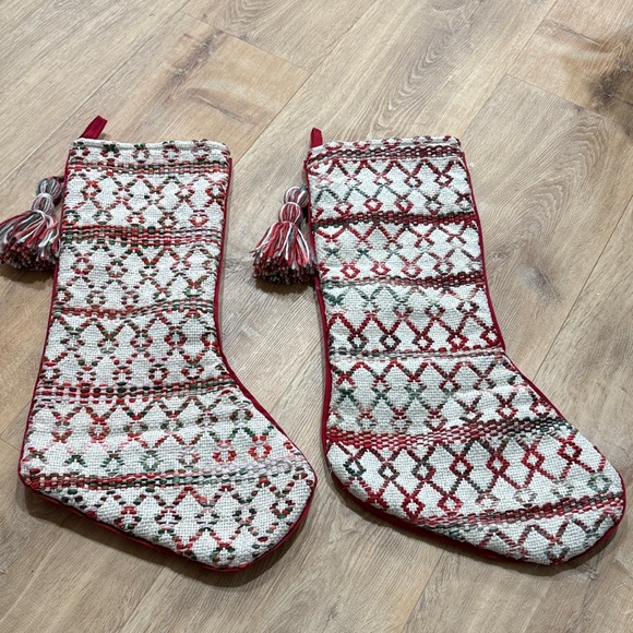 (2) Rachel Zoe Aztec Boho Aspen Christmas Stocking 22” new - Picture 2 of 5